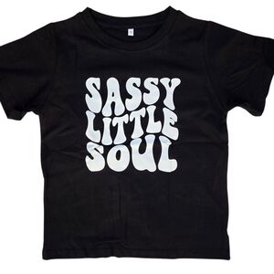 Sassy Little Soul Kids Graphic Tee - Black